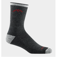 Darn Tough Men's Hiker Micro Crew Midweight Hiking Socks Black Large