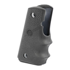 Hogue Wrap-around Rubber Grips with Finger Grooves for 1911 Government Commander Black
